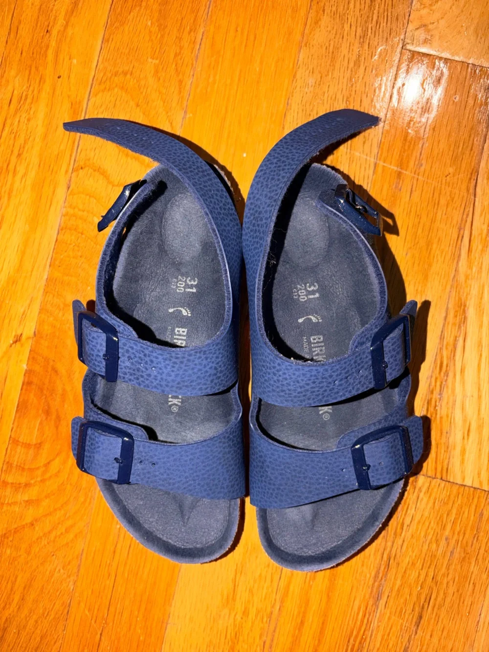 Birkenstock Kids Navy Blue Two-Strap Sandals